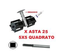Gruppo Zappette per Decespugliatori Motozappa Orto per asta da Ø25 - 5x5Quadrato