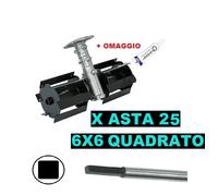 Gruppo Zappette per Decespugliatori Motozappa Orto per asta da Ø25 - 6x6Quadrato