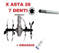 Gruppo Zappette per Decespugliatori Motozappa per Orto Fresa Ø26 - 7 Denti