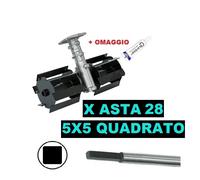 Gruppo Zappette per Decespugliatori Motozappa per Orto Fresa Ø28 - 5x5 Quadrato