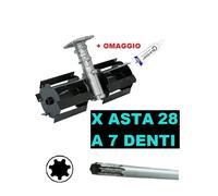 Gruppo Zappette per Decespugliatori Motozappa Zappetta Asta 28 a 7 Denti