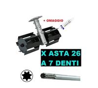 Gruppo Zappette per Decespugliatori Motozappa Zappetta x Asta 26 a 7 Denti