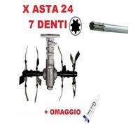 Gruppo Zappette x Decespugliatori Motozappa Orto per asta Ø24 - 7 Denti