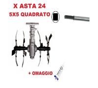 Gruppo Zappette x Decespugliatori Motozappa Orto per asta da Ø24 - 5x5 Quadrato
