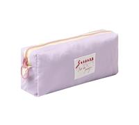 Grurun Astuccio in tinta unita, grazioso astuccio estetico per studenti, per donne e ragazze, trousse per trucchi (viola puro)