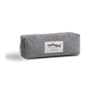 Grurun Astuccio in velluto a coste carino estetico per studenti astuccio per penne astuccio per donne ragazze borsa per cosmetici borsa per trucchi (squalo grigio scuro)