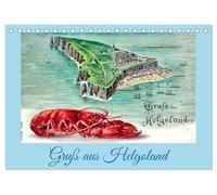 Gruß aus Helgoland (Tischkalender 2026 DIN A5 quer), CALVENDO Monatskalender: Historische Ansichten der Insel auf Postkarten und Notgeld