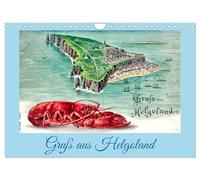 Gruß aus Helgoland (Wandkalender 2026 DIN A4 quer), CALVENDO Monatskalender: Historische Ansichten der Insel auf Postkarten und Notgeld