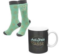GRUSS & CO 47006 Tassen-Socken-Set Anti-Stress, Geschenkset