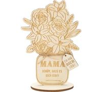 GRUSS & CO Holzblume Motiv "MAMA schön, dass es dich gibt"