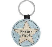 GRUSS & CO Portachiavi con motivo di papà, ciondolo in fibra di ananas, figurato, con portachiavi, regalo divertente, sostenibile, 74367