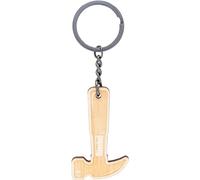 GRUSS & CO Portachiavi con motivo maschile | ciondolo in legno figurato con anello portachiavi | regalo divertente da uomo, multicolore, 10,4 cm, Motivo Hammer
