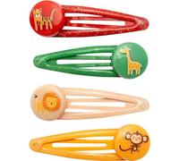GRUSS & CO Set di fermagli per capelli con motivo "giungla" | Set regalo con 4 fermagli per capelli | Regalo di compleanno per bambini, sacchetto della scuola, ragazza | 70120