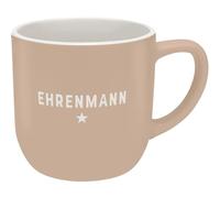 GRUSS & CO Tazza con incisione Ehrenmann | Gres, 40 cl, colore naturale, tazza da caffè | regalo amico, collega, naturalmente bella | 74640