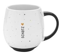 GRUSS & CO Tazza con motivo a forma di tesoro, in porcellana, 50 cl, manico e fondo colorato, regalo innamorato, amore, San Valentino | 73830