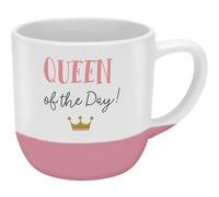 GRUSS & CO Tazza con motivo regina | gres porcellanato, 40 cl, rosa, tazza da caffè | regalo per la fidanzata, sorella, naturalmente bella | 74639