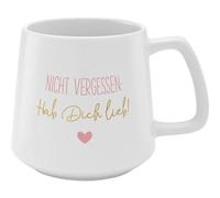 GRUSS & CO Tazza conica Hab dich liebe !, gres porcellanato, 43 cl, multicolore, 48447