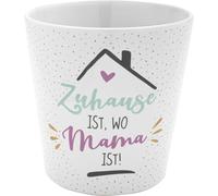 GRUSS & CO Vaso per fiori a casa, in gres, altezza 10,5 cm, con fascetta regalo, 47525