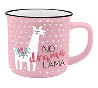 Gruss und Co 45784 Tasse mit Spruch Lama, New Bone China Porzellan, 35 cl