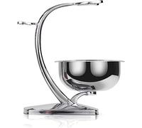 GRUTTI Set di Rasatura 2 in 1 per Uomini - Supporto Magnetico + Ciotola in Acciaio Inox, Compatibile con Rasoi Manuali (Senza Spazzola)