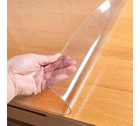 Gruytoie Copritavolo Proteggi Tavolo in PVC 95x30cm, tovaglia in plastica Trasparente Impermeabile, Protezione da Tavolo Trasparente Spessore 1.5 mm, Lavabile, Antimacchia