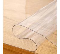Gruytoie Copritavolo PVC Trasparente 50x200cm, Tovaglia Impermeabile Trasparente Rettangolare, Tovaglia Trasparente Lavabile, Resistente Calore, 1 mm, per tavoli da Pranzo