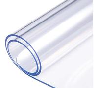 Gruytoie Copritavolo Trasparente 95x180cm, Tovaglia Trasparente PVC Impermeabile, Copritavolo in plastica Trasparente Spessore 3mm, Tovaglia Trasparente Tagliabile, Antiolio, Antimacchia