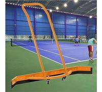 Gruytoie Scopa per Campi da Tennis Sportiva, Spazzatrice per Pavimenti Duri da Esterno, con Lame di Ricambio in Schiuma da 1,5 M, Rimozione Acqua per Campi da Basket in Alluminio (B)