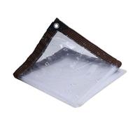 Gruytoie Telone Trasparente con Occhielli 1.2x1.8m/3.9x5.9ft, Impermeabile, Trasparente, in PVC, Telo Serra Trasparente, Telo Impermeabile Esterno, per terrazze, Balcone, Gazebo