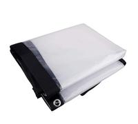 Gruytoie teloni Trasparenti con Occhielli 1.2x2m/3.9x6.6ft, Telo Trasparente per Esterno, Telone Impermeabile, Telo Trasparente Occhiellato per Mobili da Giardino, Auto