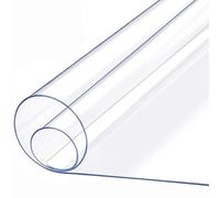 Gruytoie Tovaglia Impermeabile in PVC Trasparente 45x160cm, Copritavolo Trasparente Rettangolare, Protezione da Tavolo Tagliabile, Copri Tavolo per Cucina, Resistente Calore, Antigrasso