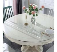 Gruytoie Trasparente Copritavolo 120cm/47in, Tovaglia Trasparente Rotonda PVC Spessore 3mm, Protezione da Tavolo Trasparente Impermeabile Antimacchia, per tavolino da caffè, Tavolo da Pranzo