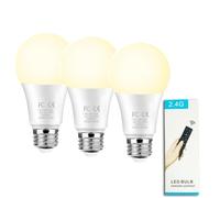 GRV 12 W A60 lampadina intelligente con telecomando 2,4 GHz,cambiamento di colore lampadina led, dimmerabile 3000-6500 K,1000 LM,base E27, Home Decor,1 telecomando e 3 lampadine