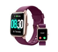 GRV Smartwatch Donna Bluetooth Chiamate Orologio Contapassi Cardiofrequenzimetro Pulsossimetro (SpO2) Calorie Bruciate Assistente Vocale Previsioni Meteo Calcolatrice Cronometro Timer Viola