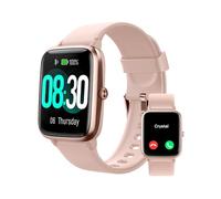 GRV Smartwatch Donna Chiamate e Risposta Orologio Fitness per Android iOS | Contapassi Cardiofrequenzimetro da Polso Saturimetro Conta Calorie Ciclo Mestruale Notifiche 100 Modalità Sportivo Rosa