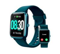 GRV Smartwatch Uomo Bluetooth Chiamate Notifiche Messaggi e WhatsAPP Touchscreen Pedometro Cardiofrequenzimetro Ossigenazione Activity Tracker Promemoria Sedentarietà Giochi per Android iOS Blu