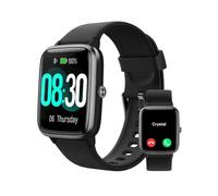 GRV Smartwatch Uomo Donna Chiamate Bluetooth Orologio Contapassi Orologio Fitness Sport Cardiofrequenzimetro Saturimetro per Android iOS Notifiche Messaggi Whatsapp 100 Modalità Sportivo Nero