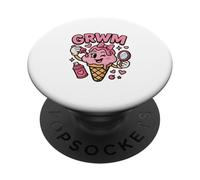 GRWM Ice Cream Lover Dreams - Divertente streamer da dessert PopSockets PopGrip Adesivo