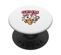 GRWM Ice Cream Lover Dreams - Divertente streamer da dessert PopSockets PopGrip Adesivo