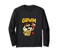GRWM Ice Cream Lover Dreams Divertente Tendenza ossessionata dai dessert Maglia a Manica