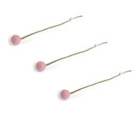 Gry & Sif Fatto a mano e certificato commercio equo e solidale, elegante design danese x artigiani del Nepal | Dot Flowers in feltro - fiori artificiali per decorazione del soggiorno | rosa antico |