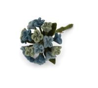 Gry & Sif Fatto a mano e certificato Fairtrade, design elegante X artigiani del Nepal | Hydrengeas artificiali in feltro - Fiori artificiali per decorazione soggiorno | Azzurro