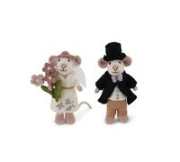 Gry & Sif Fatto a mano e certificato Fairtrade, elegante design danese x artigiani nepalesi | Figure di animali in feltro, scopa e sposa | Figure decorative da appoggiare |