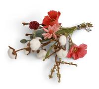 Gry & Sif Fatto a mano e certificato Fairtrade, elegante design danese X Napali, bouquet di fiori artificiali in feltro per decorazioni eleganti del soggiorno, set da 13 pezzi