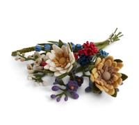 Gry & Sif Fatto a mano e certificato Fairtrade, elegante design danese X Napali, bouquet di fiori artificiali in feltro per una decorazione elegante del soggiorno, set da 11 pezzi