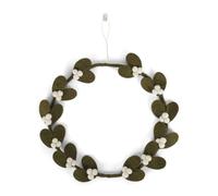 Gry & Sif Ghirlanda per porta, corona di vischio, decorazione in feltro, fatta a mano, commercio equo, ghirlanda da appendere come decorazione natalizia, idea regalo, decorazione senza tempo,