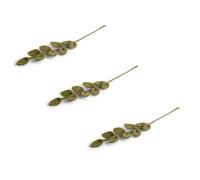 Gry & SIF Rami di Foglie Artificiali, Stelo Flessibile, Rami di Feltro Decorativi, Pianta Artificiale, Mazzo di Fiori, Per Nozze, Progetti Fai-da-Te, Fatto a Mano, Commercio Equo e Solidale | 30 cm, 3