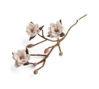 Gry & SIF - Ramoscello di Magnolia in Feltro, Stelo Flessibile, Decorativo per Vasi, Artificiale, Decorazione per Primavera e Pasqua, 1 Ramoscello con Fiori Bianchi, 60 cm
