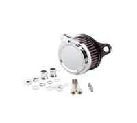GRZPCJZM Compatibile con Il Kit Filtro Aria di aspirazione for Moto Compatibile con Harley Sportster XL 883 1200 Iron 883 Nightster 48 Seventy-Two 1991-2023 Alluminio(Chrome-Red)