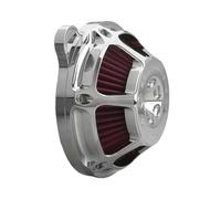 GRZPCJZM Compatibile con Il Kit Filtro Aria Harley Dyna, Filtro di aspirazione Aria 1997-2017 Fat Street Bob 1997-2015 Softail 97-07 Touring(3-Chromed)
